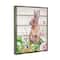 Stupell Industries Spring Flower Garden Country Rabbit Floater Framed Art